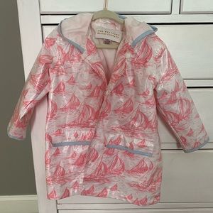TBBC The Beaufort Bonnet Company 2T Pink Toile Raincoat Gently Used